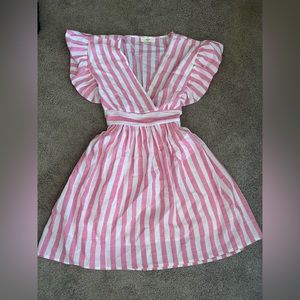 Striped Red and White Mini Dress